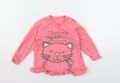 George Mädchen rosa Baumwolle Basic T-Shirt Größe 9-12 Monate runder Ausschnitt Pullover - Ki