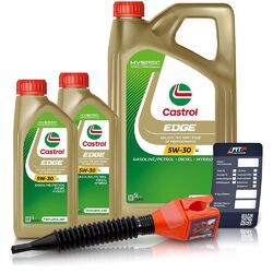 2x 1 L + 5 L = 7 LITER CASTROL EDGE 5W-30 LL MOTOR-ÖL 31791474### INKL. ÖLWECHSEL-ANHÄNGER + EINFÜLLTRICHTER ###