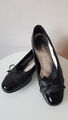 GABOR Ballerina Schuhe, schwarz, Leder/Lack, Gr. 6,5 = 40