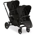 Kinderwagen ABC Design Geschwister Doppel 5-Punkt-Gurtsystem Schwarz SEHR GUT