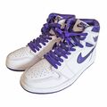 UK 6 ✔ Nike Air Jordan 1 Retro High OG (W) White Court Purple • Immaculate ✔