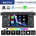 64G Android 13 Autoradio CarPlay GPS Navi Kamera RDS WIFI für BMW E46 M3 318 320