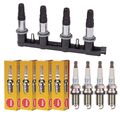 4x KRAFT AUTOMOTIVE Zündspule + 4x NGK Zündkerze für Peugeot 206 +  T3E 1.4i