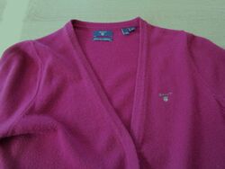 GANT Damen Strickjacke Gr. M Lila/Purple Lambswool Lammwolle TOP!! 