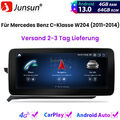 12.3" Autoradio Für Mercedes Benz C-Klasse W204 2011-2014 Carplay Android13 Navi