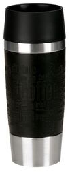 Emsa TRAVEL MUG Isolierbecher 0,36l ideal für Autohalterung Schwarz,Edelstahl