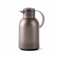 Emsa Isolierkanne Kanne Tee Kaffee SAMBA QP Kunststoff Transparent-Taupe 1.5 L