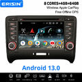 64GB 8-Kern Android 13 DAB+ Autoradio Für Audi TT MK2 Navi CarPlay DVD Wifi TPMS