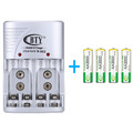 Universal Batterie Ladegerät Charger für AA AAA 9V + 4x AA Wiederaufladbare Akku