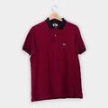 Vintage Lacoste 80er Poloshirt Oberteil Logo bestickt rot Herren 5 L Large Fr...