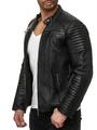 Redbridge Herren Jacke Kunst- Lederjacke Schwarz Bikerjacke Übergangsjacke Air