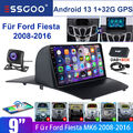 DAB+ Carplay 32G Autoradio Android 13 GPS NAVI MIK Kam Für Ford Fiesta 2008-2016