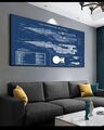 Star Trek Enterprise-Mutterschiff-Leinwandposter. Geschenk Deko 70x140cm Bauplan