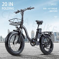 E Bike 20 Zoll Elektrofahrrad 48V 15AH City ebike 25km/h Trekking E Mountainbike