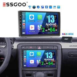 9" DAB+ Autoradio Carplay Android 13.0 GPS Navi für Audi A4 S4 RS4 8E 8H B6 B7