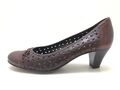 Jenny by Ara Damen Halbschuh Pumps Absatzschuh High Heels Braun Gr. 38 (UK 5)