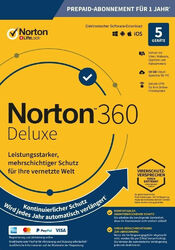 NORTON 360 Deluxe 2024 5 Geräte, 15 Monate(1 Jahr+3 Moante Extra) Download ESD