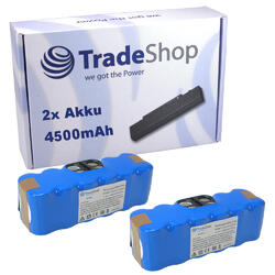 2x Akku 14,8V 4500mAh für iRobot Roomba 775 Pet 776p 782E 786p 882E Scooba 450