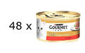 (€ 9,79/kg) Purina Gourmet Gold Feine Pastete Rind Katzenfutter Mousse 48x 85 g