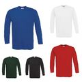 B&C LANGARMSHIRT SHIRT longsleeve T-Shirt Herren Übergröße S M L XL XXL 3XL