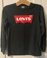 Grafik-T-Shirt Levi's San Francisco langärmelig schwarz mit Logo Größe 12A 152 cm