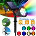 LED Solarleuchte Solarstrahler Gartenlampe Spot Licht Farbwechsel Gartenstrahler