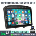 4+64G Android 13 Autoradio CarPlay DAB+ GPS NAVI RDS Für Peugeot 308 408 07-2013