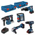 Bosch 5-TLG. KIT 18 V Set 0615990M2X GSB+GWS+GBH+GSA+GLI+3x Akku PROCORE+GAL