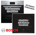 Herdset BOSCH Backofen mit Induktionskochfeld Edelstahlrahmen autark 60 cm NEU