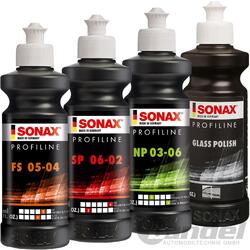 SONAX PROFILINE POLITUR-SET 4-tlg. FS 05-04 + SP 06-02 + NP 03-06 + GLASS POLISH