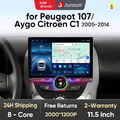 Für Toyota Aygo Citroen C1 Peugeot 107 Autoradio Android 13 GPS Navi Wifi 4+64GB