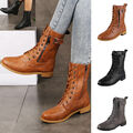 Damen Stiefeletten Schnürstiefeletten Boots Low Heel Zip Frühling/Herbst Schuhe