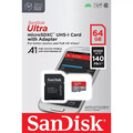 SanDisk 64GB Ultra 140MB/s Class 10 Micro SD SDHC SDXC Speicherkarte & Adapter UK