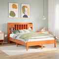 Massivholzbett Holzbett Bett Einzelbett mit Regal ohne Matratze 90x190cm vidaXL