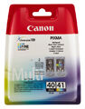 ORIGINAL CANON PG40+CL41 TINTE PATRONEN PIXMA IP1200 IP1300 IP1600 IP1700 IP1800