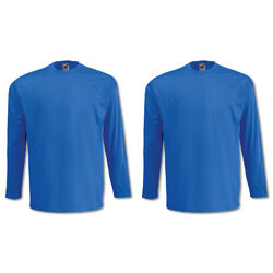 2er FRUIT OF THE LOOM SHIRT LONGSLEEVE VALUEWEIGHT LANGARM LONG SLEEVE T-SHIRT