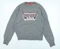 Authentic Apparel Jungen grau Polyester Pullover Sweatshirt Gr. S - Logo