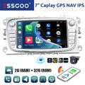 Carplay Autoradio Android 13 2+32G GPS IPS RDS +Kamera Für Ford Focus 2 Mondeo 4