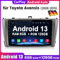 6+128G Für Toyota Avensis T27 2008-2015 Carplay Android13 Autoradio GPS NAVI SWC