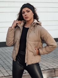 Damen Steppjacke Kurz Jacke mit Kapuze Übergangsjacke Unifarbe DSTREET S-2XL