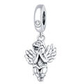 Charm Dangle 925 Silber Engel Flügel Steinchen - Anhänger für Pandora Armband