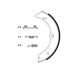 1x Bremsbackensatz, Feststellbremse TEXTAR 91061900 passend für MERCEDES-BENZ