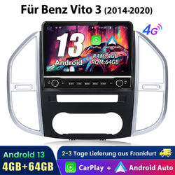 Android 13 Für Benz Vito W447 10.1” Autoradio GPS Nav BT WIFI DAB Carplay 4+64G 