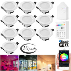 LED Einbaustrahler 5W 9W Bluetooth RGB Einbauleuchten Decken spots Lampe Dimmbar