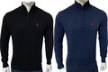 RALPH LAUREN ELEGANTER HERREN PULLOVER LANGARM HOHER AUSSCHNITT VIERTELREISSVERSCHLUSS