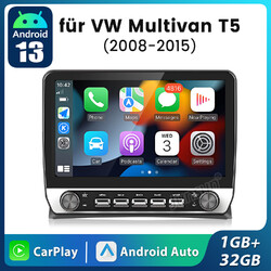 Carplay Android 13 Autoradio Für VW Multivan T5 08-2015 GPS Navi WIFI BT SWC DSP