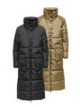 ONLY Damen long Puffer-Mantel OnlNora gesteppt Winter-Jacke lang