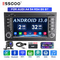 DAB+ 32G 7" Autoradio Android13 GPS Navi RDS Carplay KAM Für Audi A4 8E S4 B6 B7