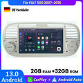 Carplay Android 13 Autoradio GPS SAT NAVI BT SWC DAB+ Für Fiat 500 312 2007-2015