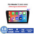 Für Mazda 3 2003-2009 BK 9" Android 13 Autoradio GPS Navi BT WIFI Carplay 4+64GB